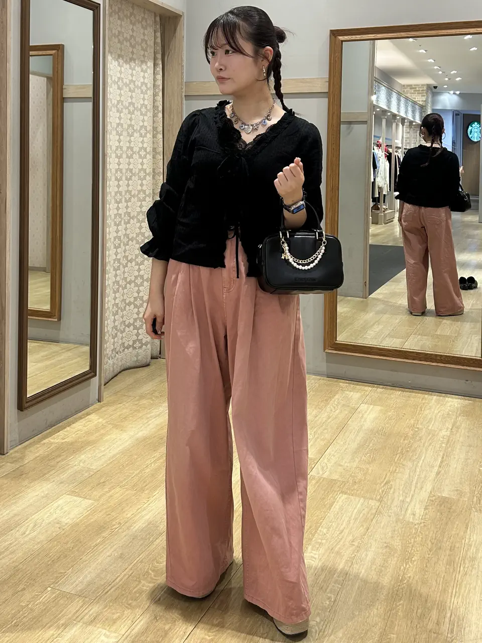 大島紬様オーダーページ♡ジョリーフルール♡ボストンバッグ チャーム付き/2Way】ワイドボストンバッグ/Maison de FLEUR（メゾン ド
