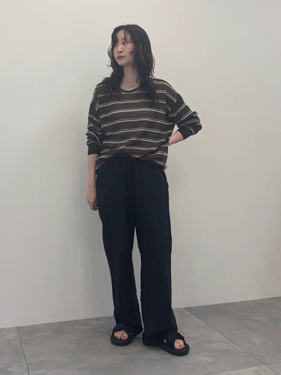 セットアップ対応】【WEB・一部店舗限定】パッチワークレースパンツ