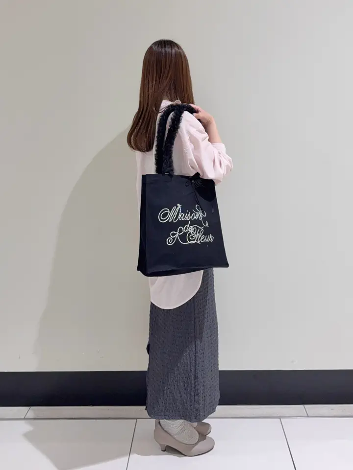 A4対応】チュールハンドルローズスクエアトートバッグ/Maison de FLEUR