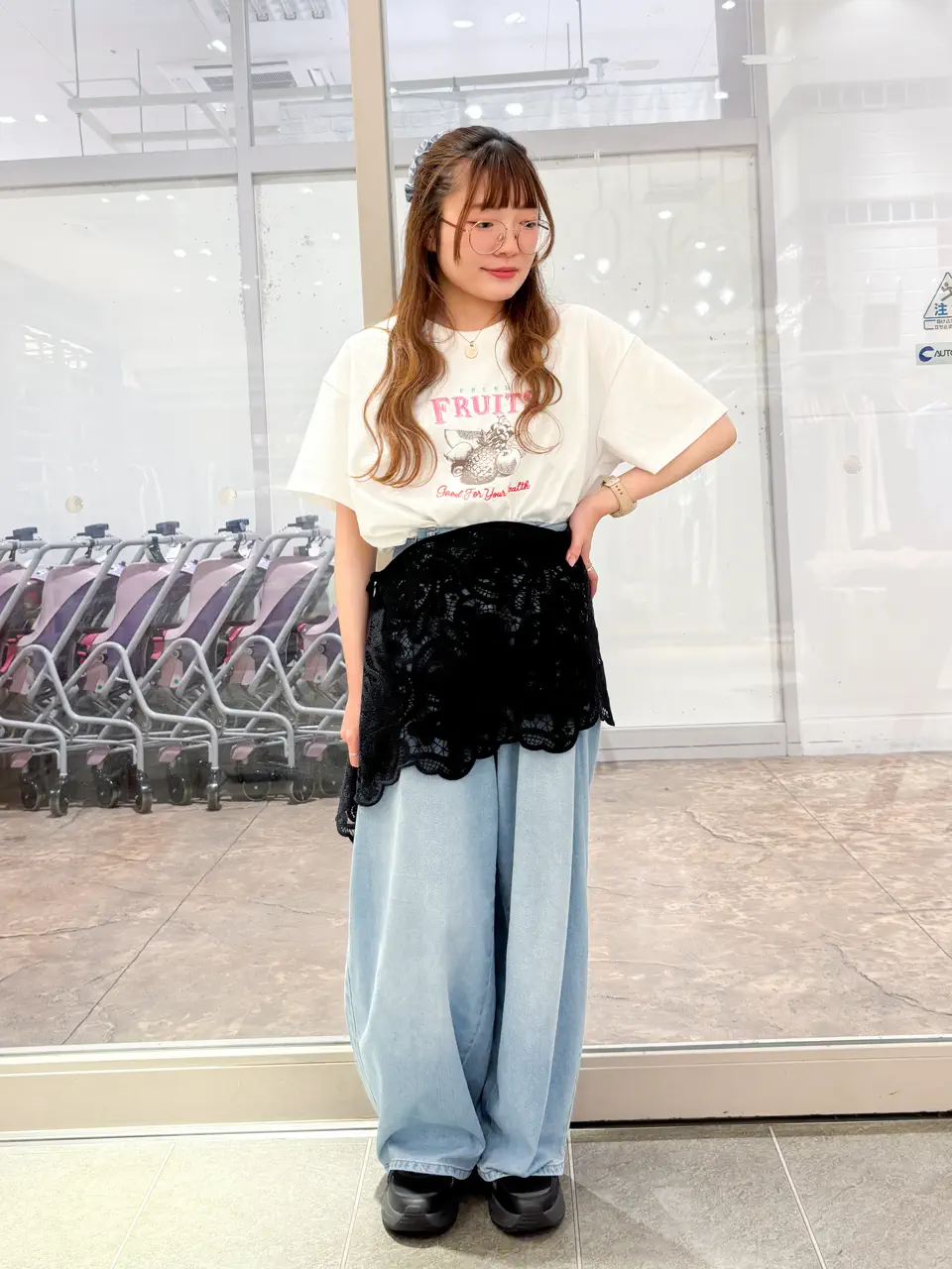 yukiちゃん♡toff　強ストレッチ　折り返し風デザイン　デニム 7/11/2026のyukiの投稿