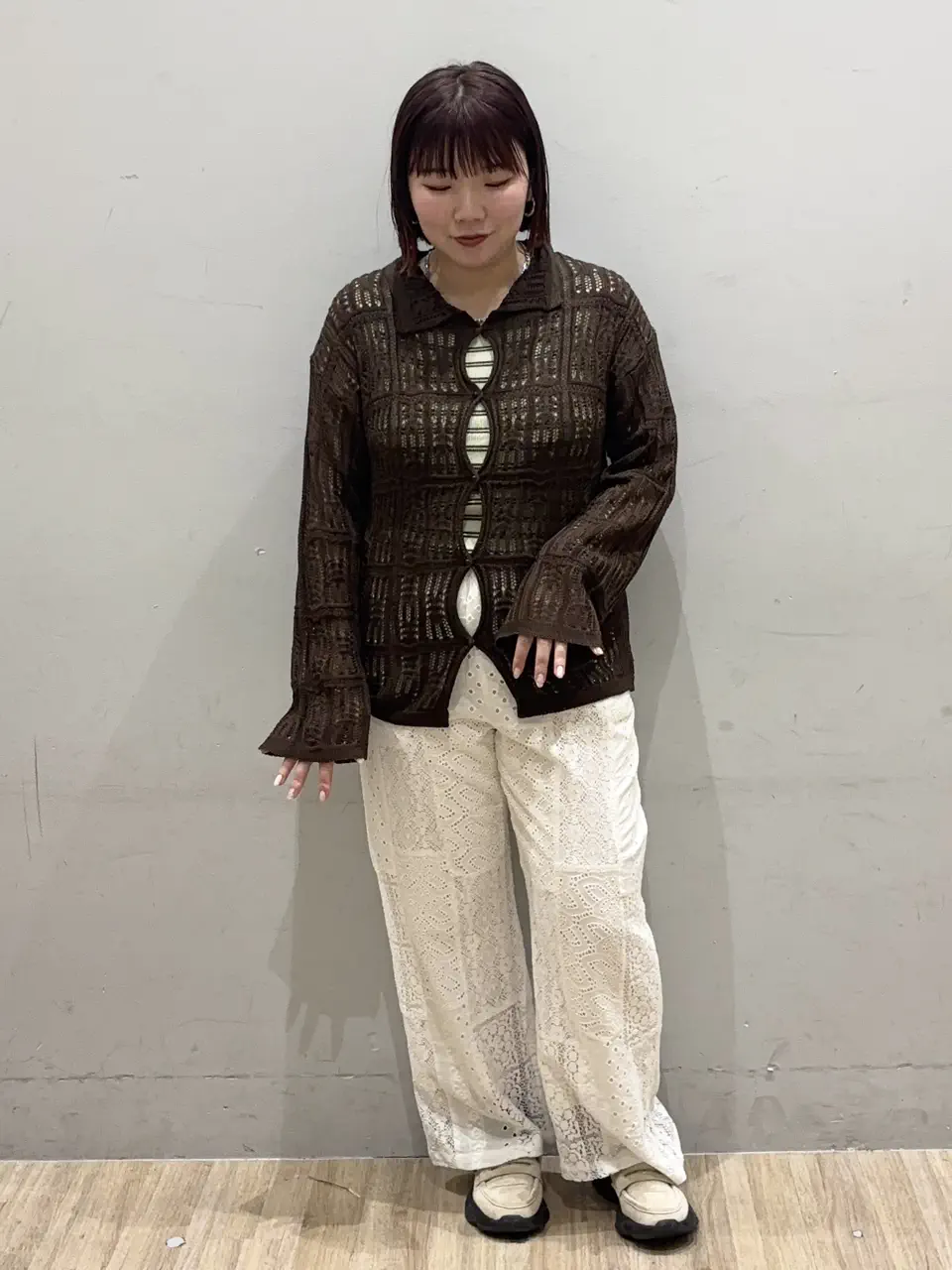 セットアップ対応】【WEB・一部店舗限定】パッチワークレースパンツ