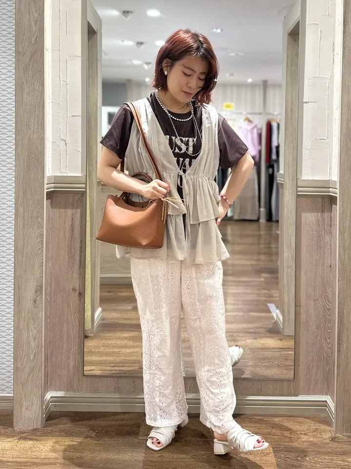 セットアップ対応】【WEB・一部店舗限定】パッチワークレースパンツ