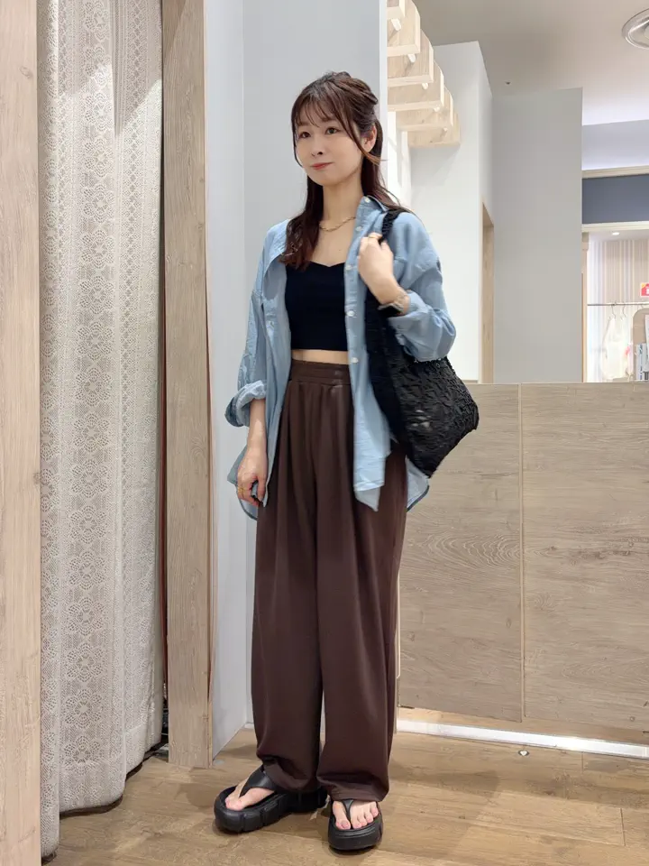 接触冷感・抗菌防臭】カップ付ショート丈キャミソール/earth