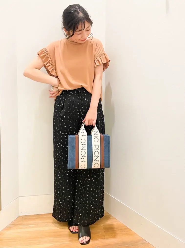 花柄ワイドパンツ/earth music&ecology（アース ミュージック