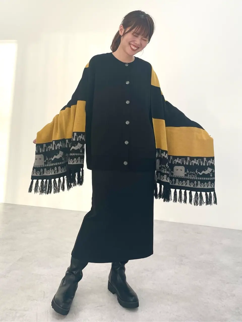 ゲゲゲの鬼太郎ニットストール/earth music&ecology（アース