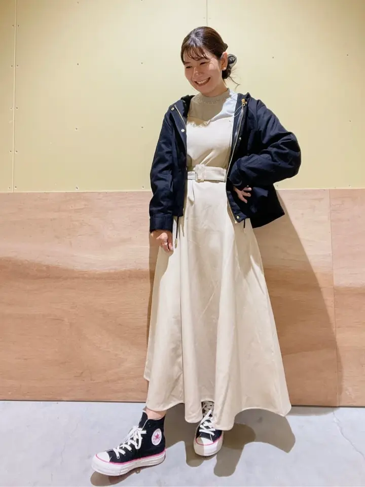 パーカー付きミリタリーブルゾン/earth music&ecology（アース