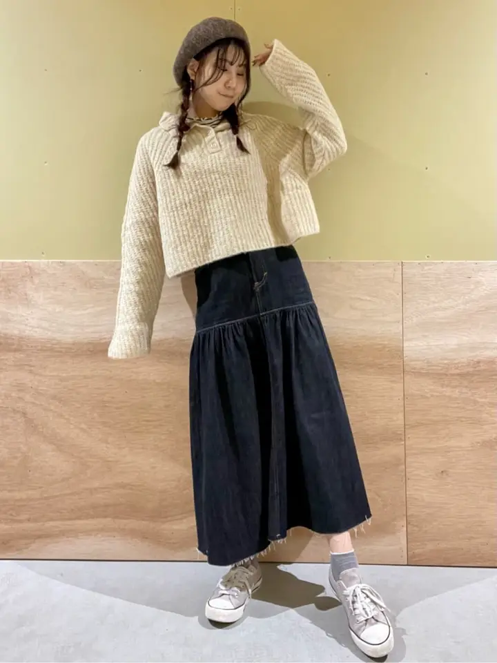 Lee×e.m.a.e.デニムフリルスカート/earth music&ecology（アース