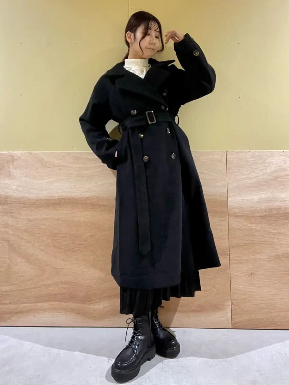 2wayカラーロングコート/earth music&ecology（アース ミュージック