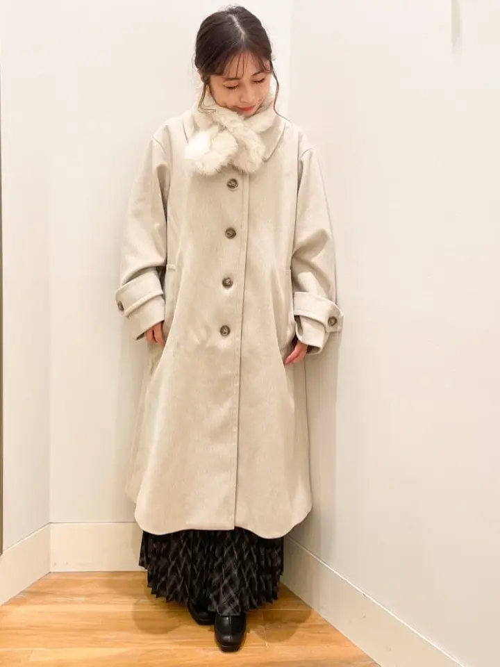 ステンカラーコート(無地)/earth music&ecology（アース ミュージック