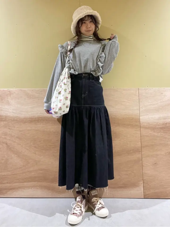 Lee×e.m.a.e.デニムフリルスカート/earth music&ecology（アース