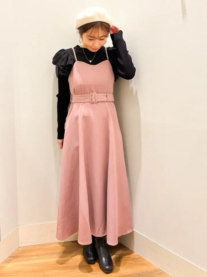 パールストラップキャミワンピース/earth music&ecology（アース