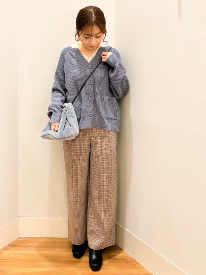 チェックストレートパンツ/earth music&ecology（アース ミュージック