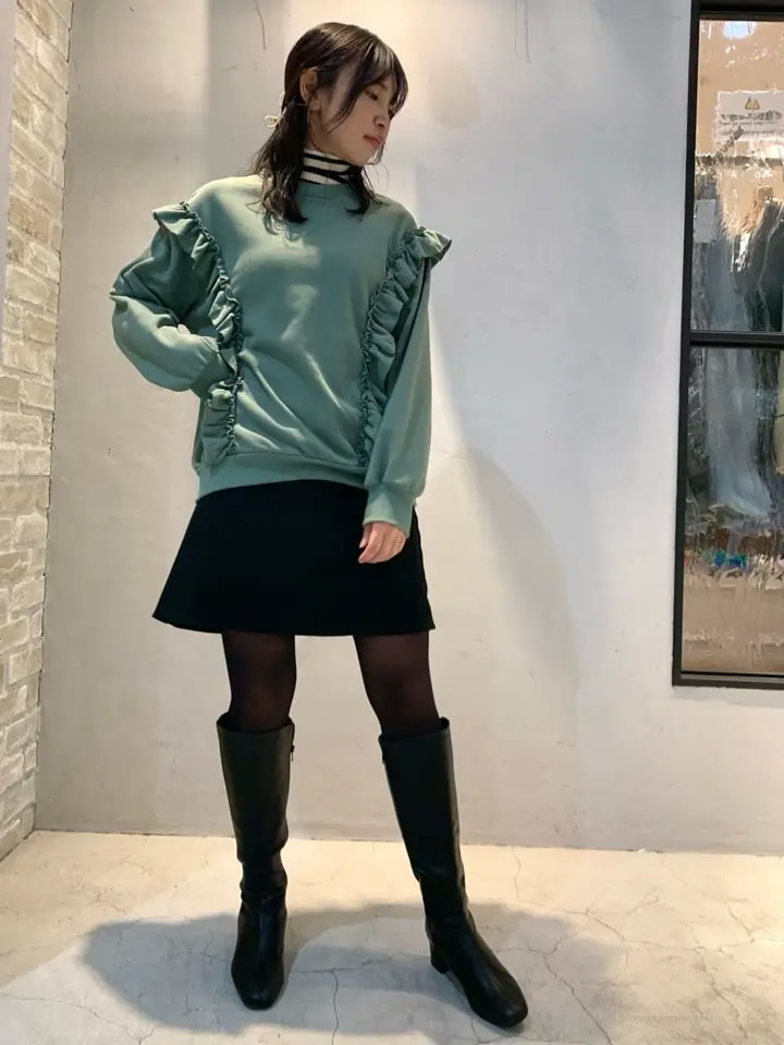 フリルスウェットプルオーバー/earth music&ecology（アース