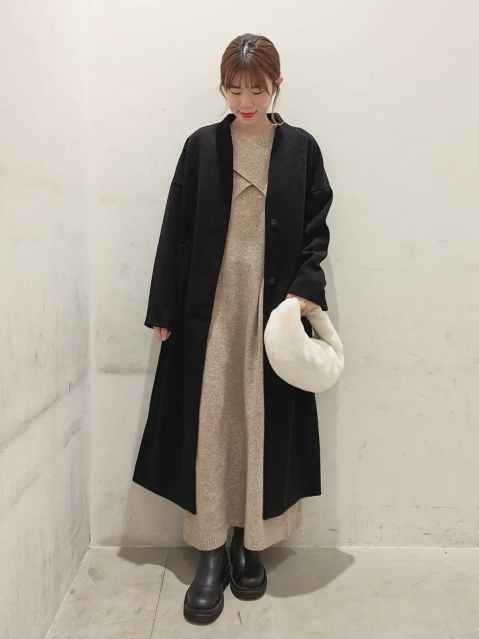 Set2点クロスニット+ノースリーブニットワンピース/earth