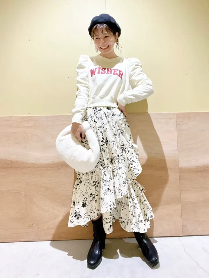 アシメギャザーヘムスカート/earth music&ecology（アース