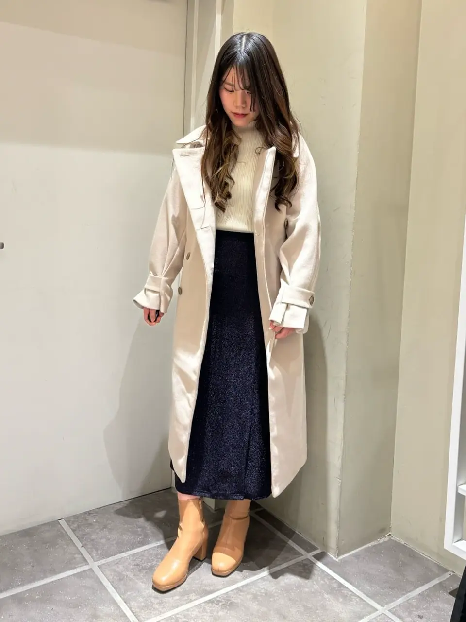 2wayカラーロングコート/earth music&ecology（アース ミュージック