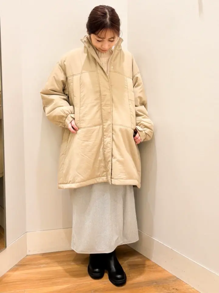 前後2way圧縮ニットジャンスカ/earth music&ecology（アース