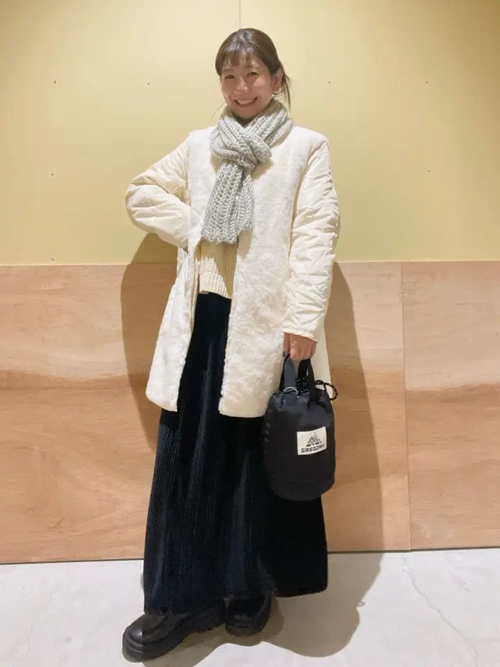 ファー&キルティングリバーシブルコート/earth music&ecology（アース