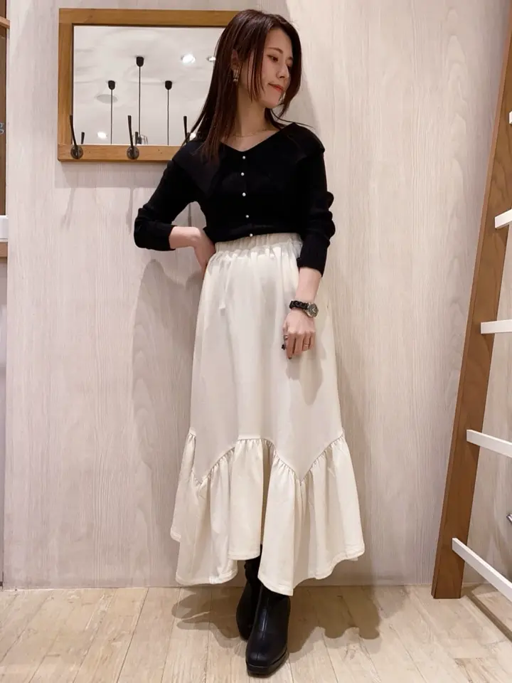 2wayビッグカラーニットプルオーバー/earth music&ecology（アース