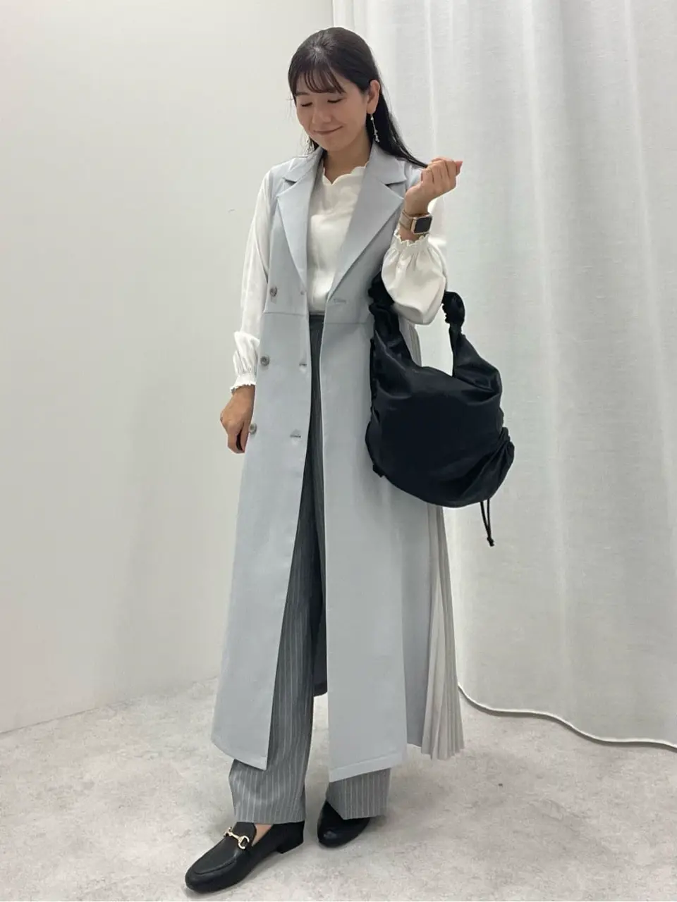 ピンストライプストレートパンツ/earth music&ecology（アース