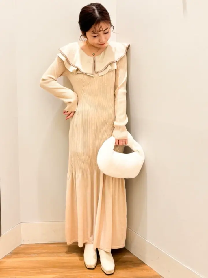 本日消去！限界！♡アドーア　インナー付き♡マキシ丈　ニットワンピース　ドレス 本日消去！限界！♡アドーア インナー付き♡マキシ丈 ニットワンピース