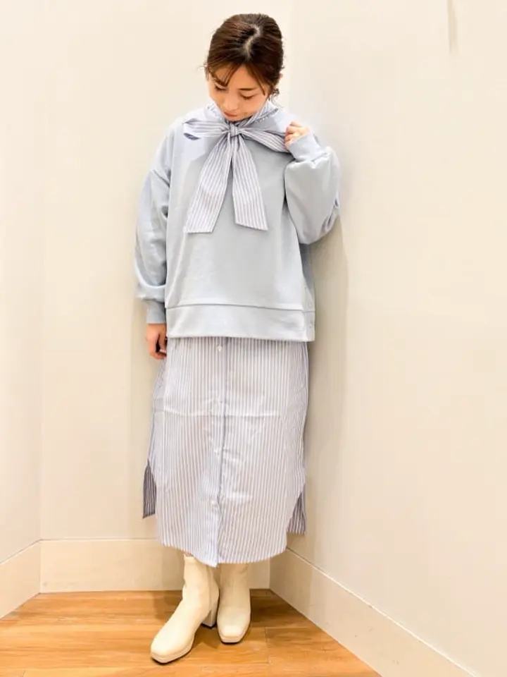 ボウタイシャツワンピース/earth music&ecology（アース ミュージック