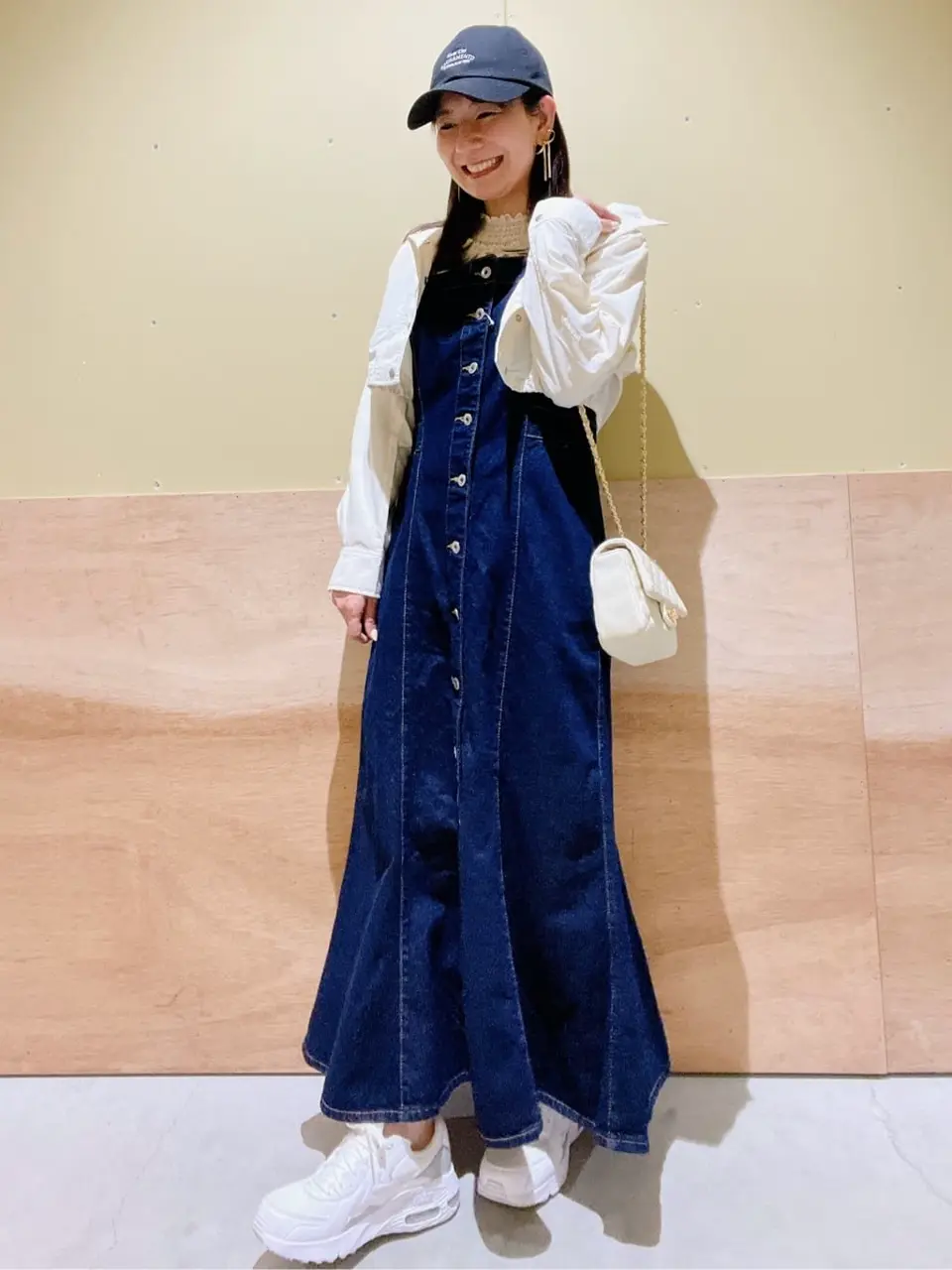 ボタンキャミデニムワンピース/earth music&ecology（アース