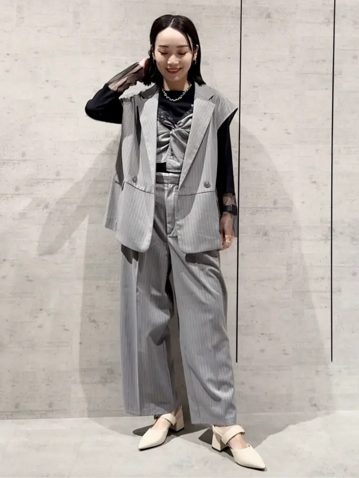 ピンストライプジレ/earth music&ecology（アース ミュージック