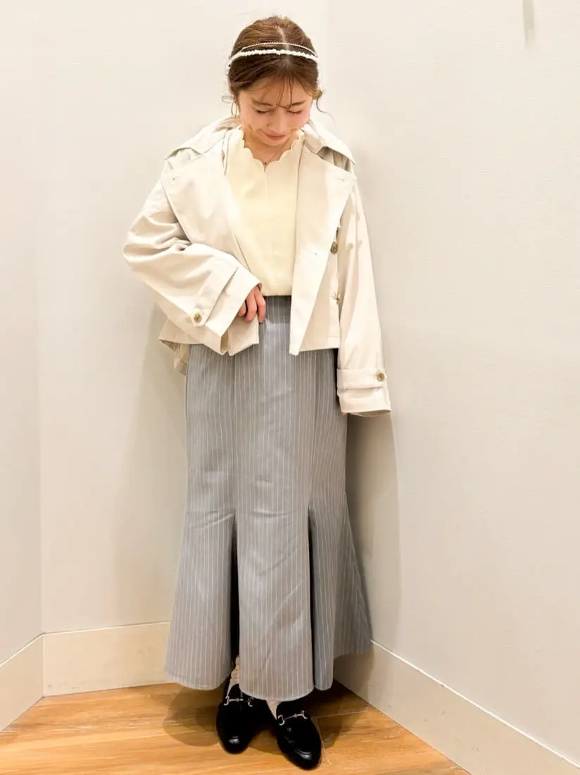 スカラップブラウス/earth music&ecology（アース ミュージック