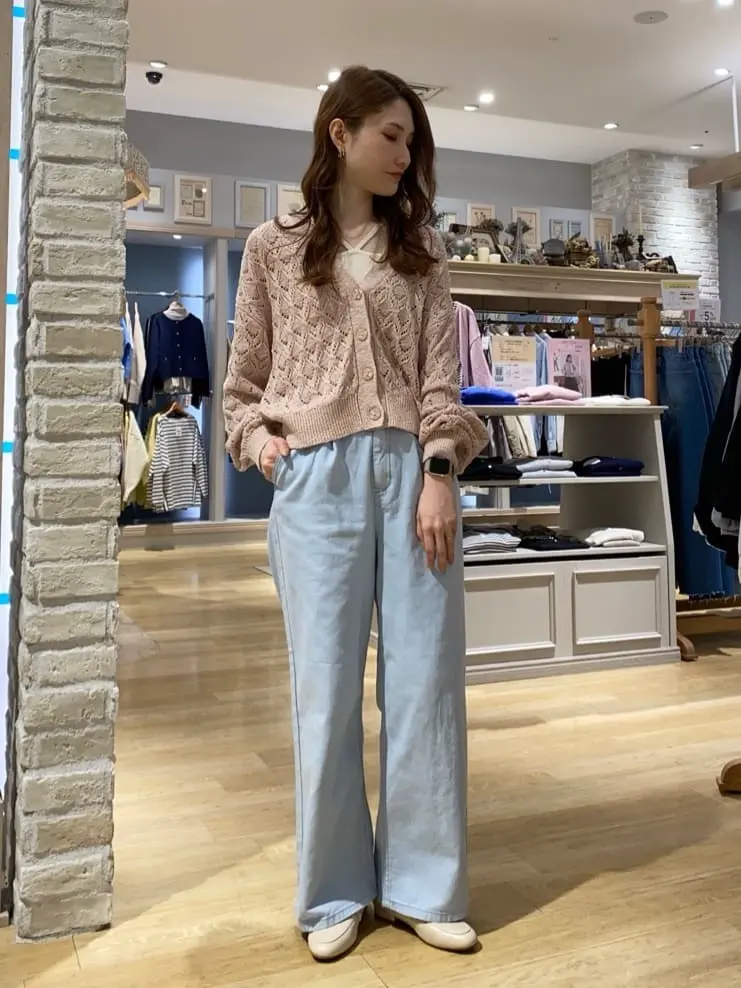 ワンタックデザイン製品染めカラーパンツ/earth music&ecology（アース