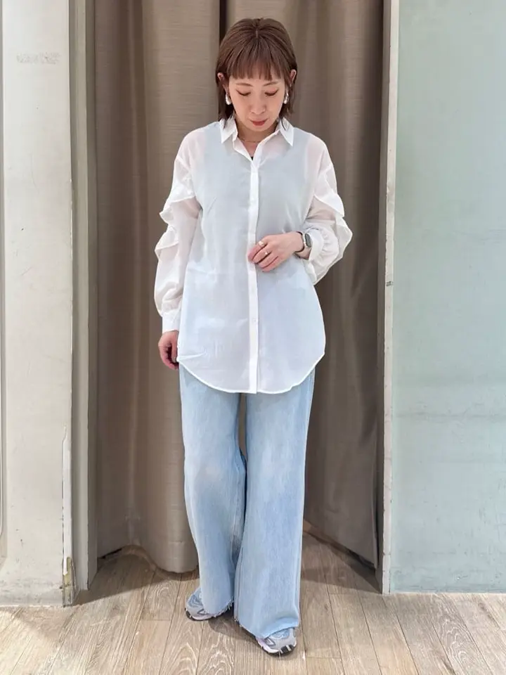 フリルスリーブシャツ/earth music&ecology（アース ミュージック