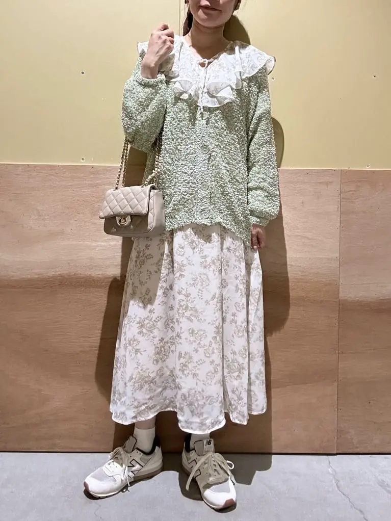 隠れバンビ花柄ワンピース/earth music&ecology（アース ミュージック