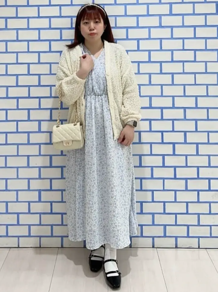 カシュクール小花柄ワンピース/earth music&ecology（アース