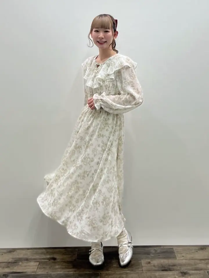 隠れバンビ花柄ワンピース/earth music&ecology（アース ミュージック