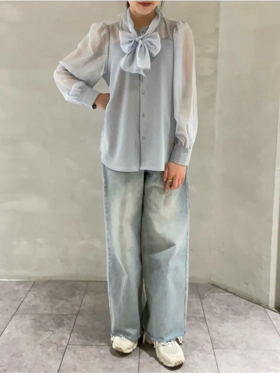 sacai シアードッキングブラウス シアードッキングブラウス/earth music&ecology（アース ミュージック