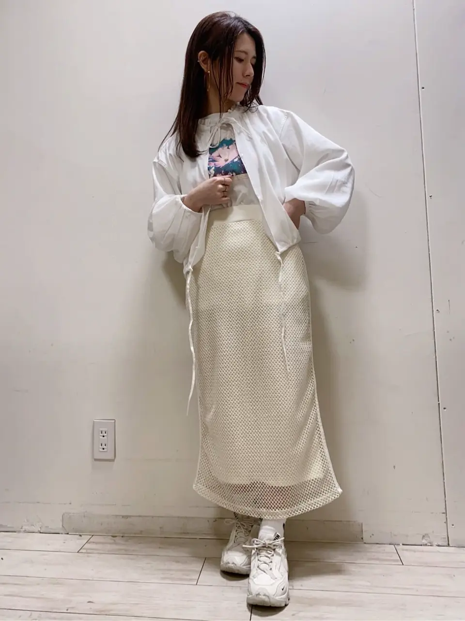 カフタンフリルブラウス/earth music&ecology（アース ミュージック