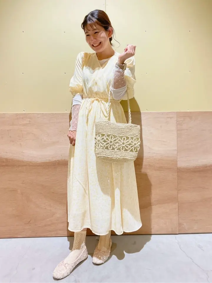 カシュクール小花柄ワンピース/earth music&ecology（アース