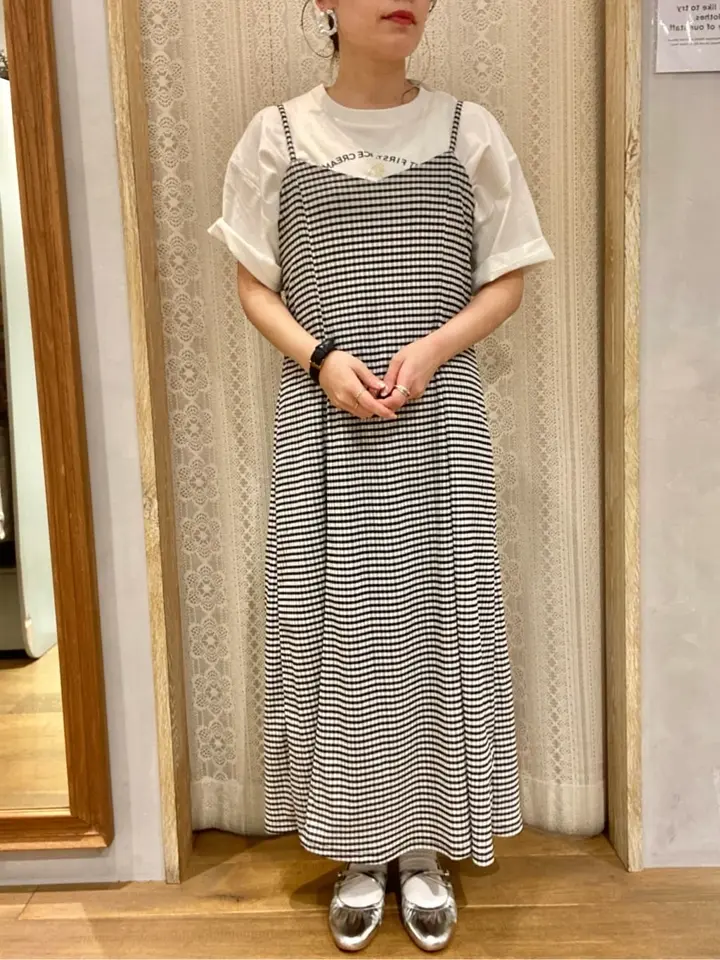 チェックキャミワンピース/earth music&ecology（アース ミュージック