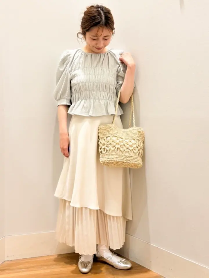 プリーツドッキングスカート/earth music&ecology（アース