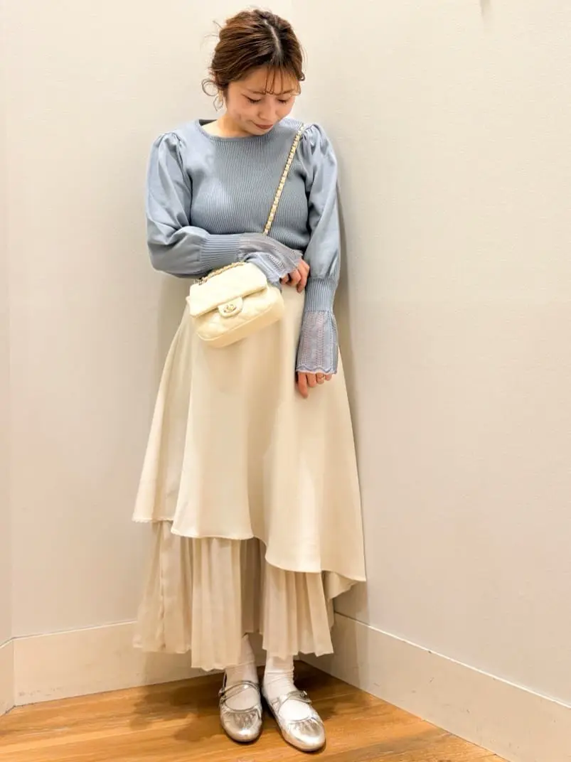 プリーツドッキングスカート/earth music&ecology（アース