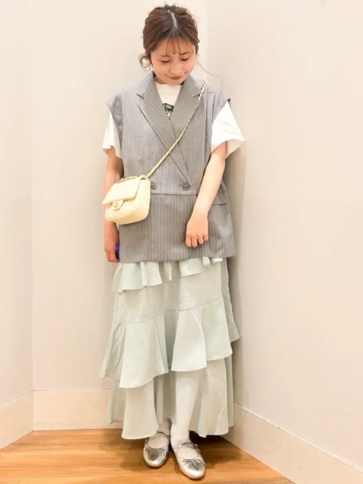 ピンストライプジレ/earth music&ecology（アース ミュージック