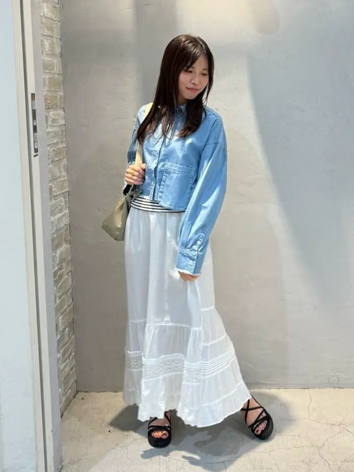 クロップドポケットポイントシャツ/earth music&ecology（アース