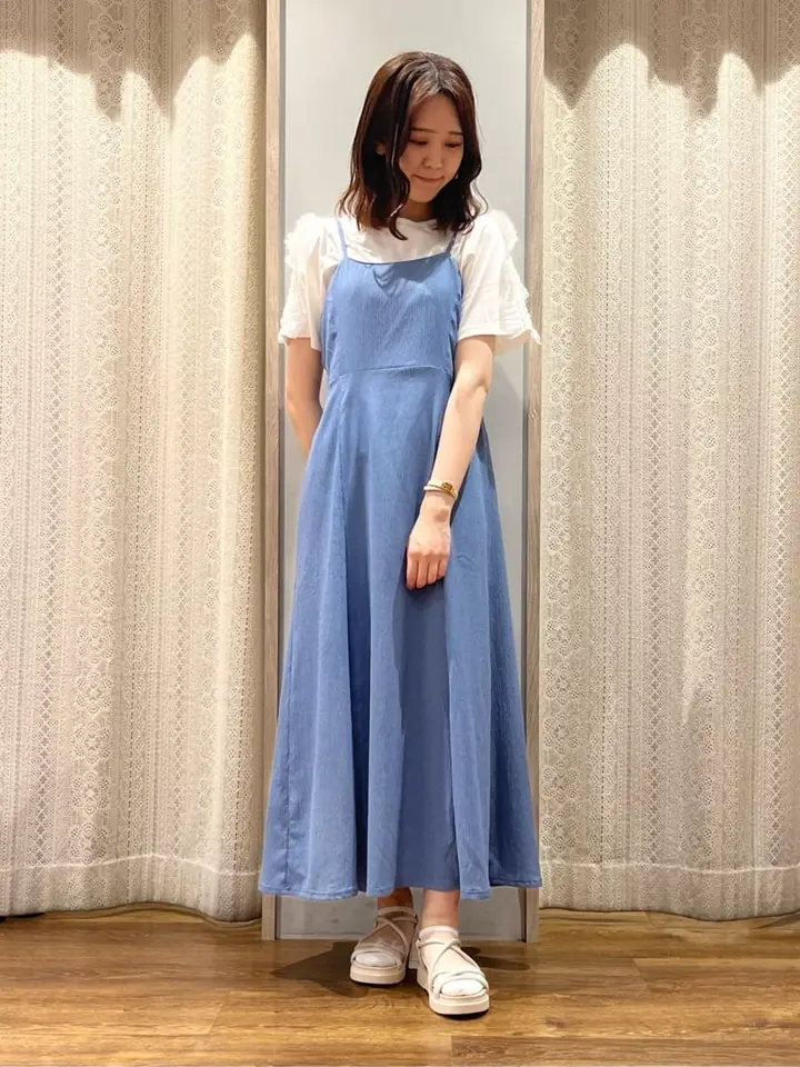 SET2点 フリルショルダーツーピースワンピース/earth music&ecology