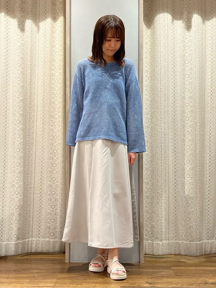 フロントジップフレアスカート/earth music&ecology（アース