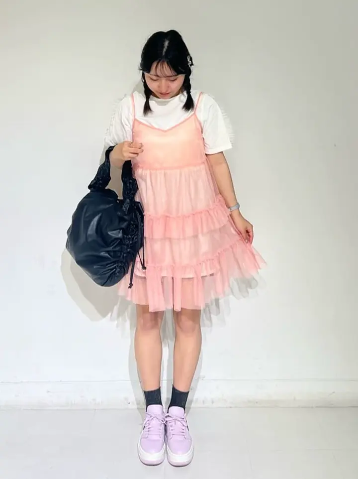 チュールミニキャミワンピース/earth music&ecology（アース