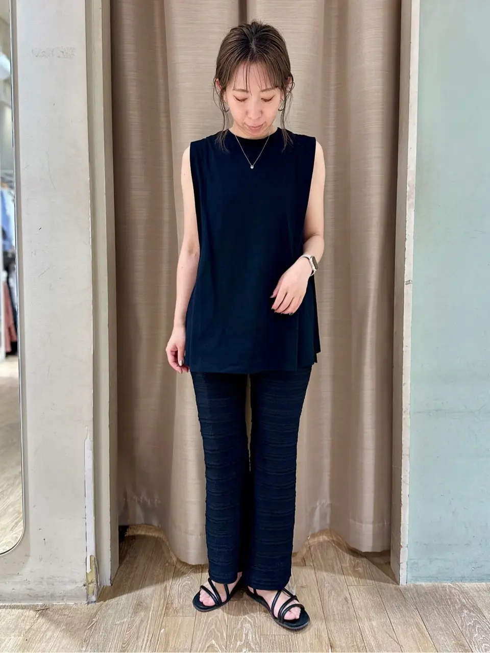 ボクシーノースリーブチュニック/earth music&ecology（アース