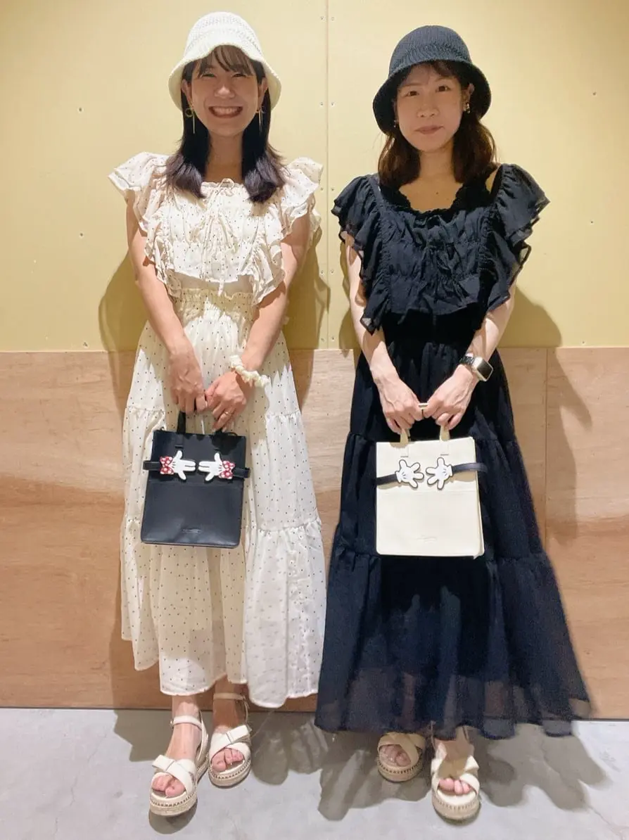 フロッキードットシアーティアードスカート/earth music&ecology