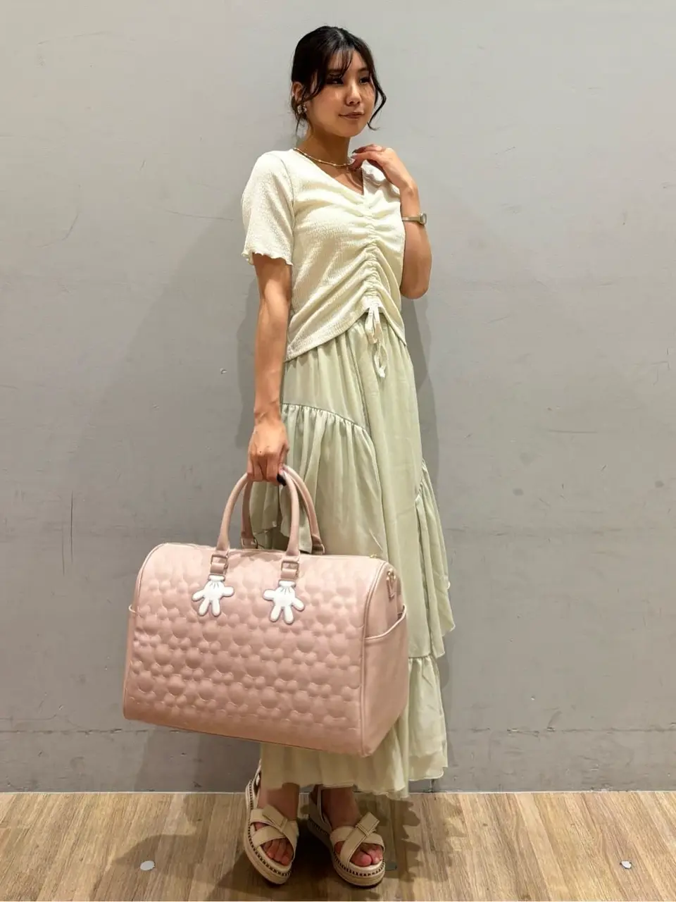 areeam ボストンバッグ ディズニー アリーム ピンク ミッキー/キルティングボストンバッグ/Areeam（アリーム）のその他