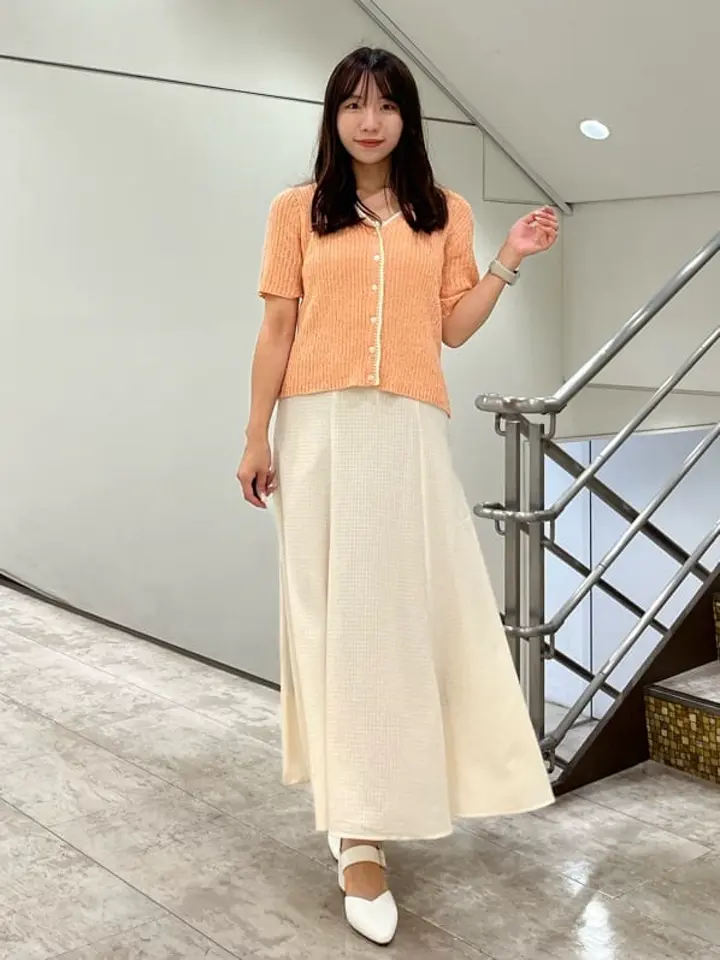 SET2点パフスリーブブラウス+キャミワンピース/earth music&ecology