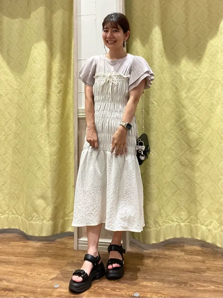 2wayシャーリングキャミワンピース/earth music&ecology（アース